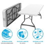 Color Baby Mesa rectangular plegable blanca 182X76X73,5 cm
