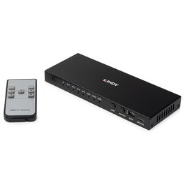 LINDY Conmutador HDMI 4 Puertos 38386 8K60 7680 x 4320 Pixeles 48 Gbit/s eARC HDMI 2.1 Negro