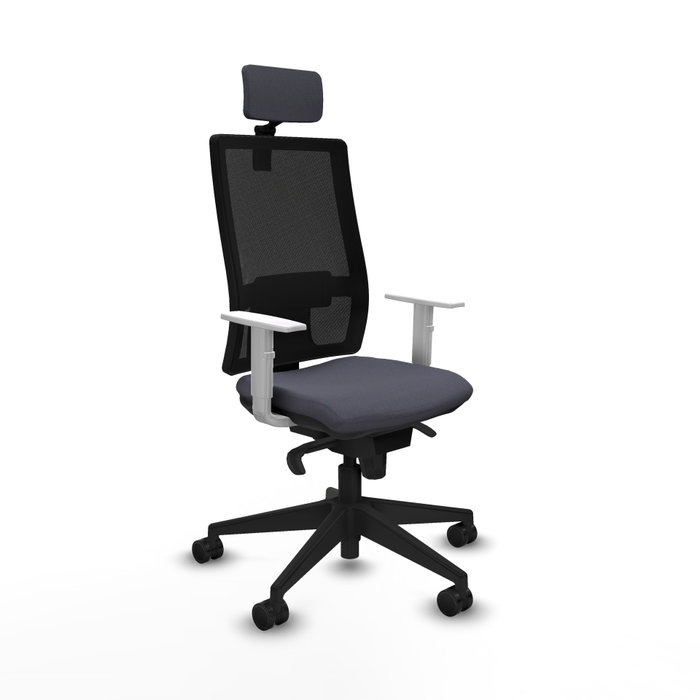 PIQUERAS Y CRESPO Silla de oficina Horna con mecanismo Sincro, Gris oscuro y Negro PIQUERAS Y CRESPO Silla de oficina Horna con mecanismo Sincro, Gris oscuro y Negro