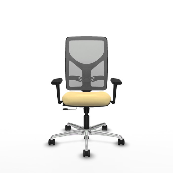 PIQUERAS Y CRESPO Silla de oficina Motilla Sincro/Traslack Crema y Gris