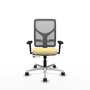 PIQUERAS Y CRESPO Silla de oficina Motilla Sincro/Traslack Crema y Gris