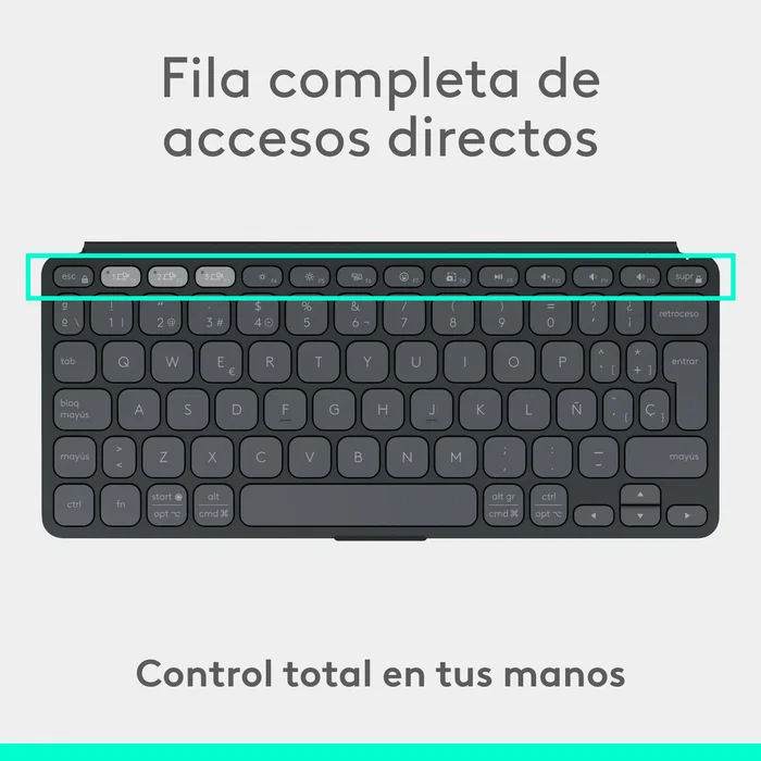 Logitech Keys-To-Go 2 Teclado Ultraportátil Bluetooth QWERTY Español Grafito Logitech Keys-To-Go 2 Teclado Ultraportátil Bluetooth QWERTY Español Grafito