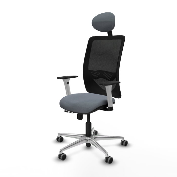 PIQUERAS Y CRESPO Silla de oficina Zulema Gris/Negro con Mecanismo Sincro/Traslack