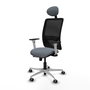 PIQUERAS Y CRESPO Silla de oficina Zulema Gris/Negro con Mecanismo Sincro/Traslack