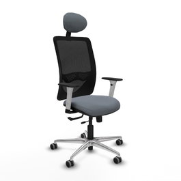 PIQUERAS Y CRESPO Silla de oficina Zulema Gris/Negro con Mecanismo Sincro/Traslack