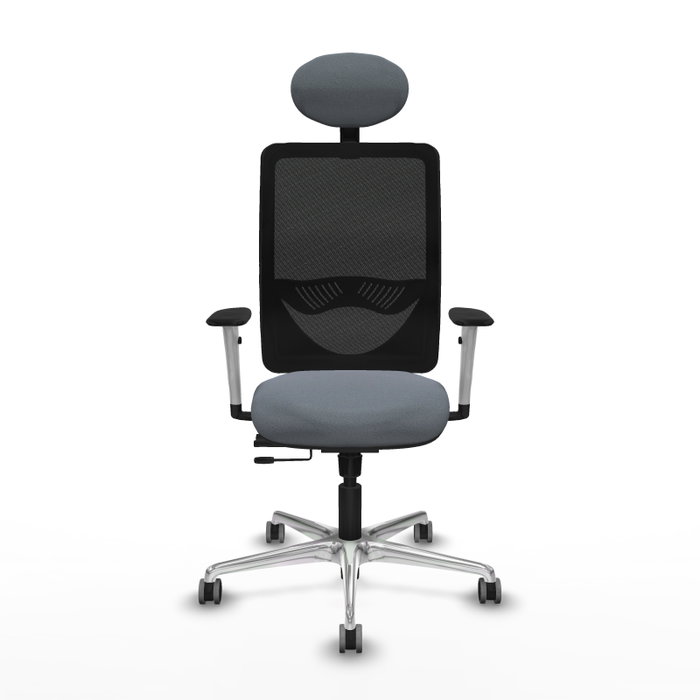 PIQUERAS Y CRESPO Silla de oficina Zulema Gris/Negro con Mecanismo Sincro/Traslack