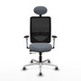 PIQUERAS Y CRESPO Silla de oficina Zulema Gris/Negro con Mecanismo Sincro/Traslack