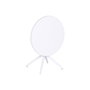 DKD Home Decor Mesa de Metal y PP Reciclado Blanca 80x80x75 cm