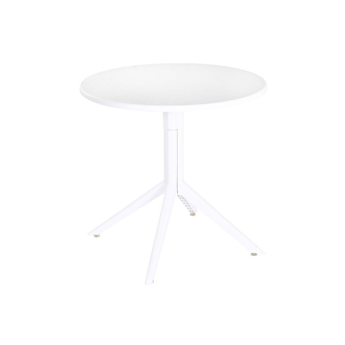 DKD Home Decor Mesa de Metal y PP Reciclado Blanca 80x80x75 cm DKD Home Decor Mesa de Metal y PP Reciclado Blanca 80x80x75 cm