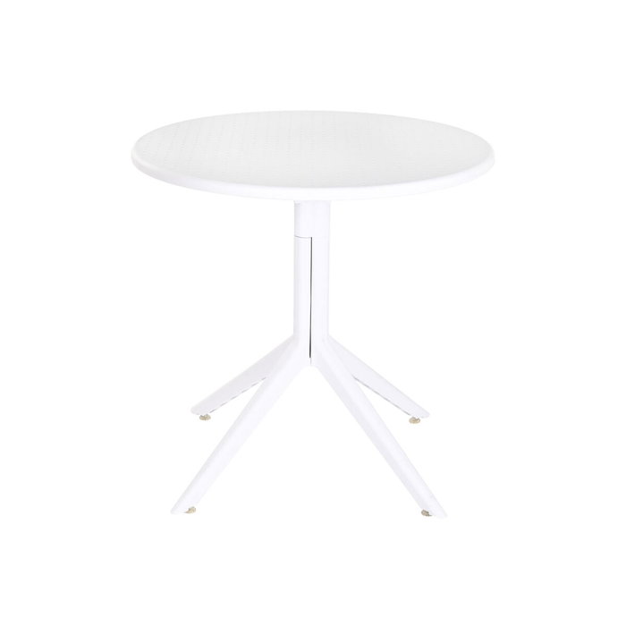 DKD Home Decor Mesa de Metal y PP Reciclado Blanca 80x80x75 cm DKD Home Decor Mesa de Metal y PP Reciclado Blanca 80x80x75 cm