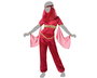 Disfraz Princesa Árabe Rojo para Niña 10-12 años - Disfraz Carnaval con Pantalón, Camisa, Velo y Mangas