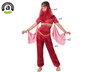 Disfraz Princesa Árabe Rojo para Niña 10-12 años - Disfraz Carnaval con Pantalón, Camisa, Velo y Mangas