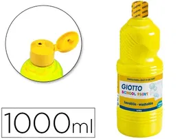Giotto Tempera Liquida Escolar Lavable 1000 ml Amarillo