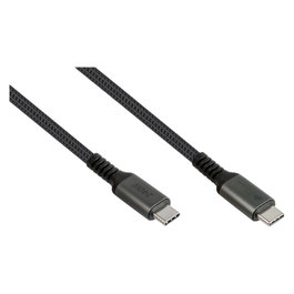 GoodConnections Cable USB-C 2.0 (ST-ST) 3m Textilmantel 240W Grafito