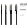 GoodConnections Cable USB-C 2.0 (ST-ST) 3m Textilmantel 240W Grafito