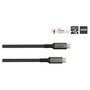 GoodConnections Cable USB-C 2.0 (ST-ST) 3m Textilmantel 240W Grafito