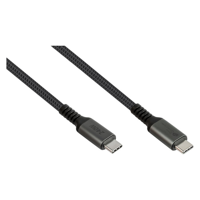 GoodConnections Cable USB-C a USB-C 2.0 de 3m, 240W, Grafito GoodConnections Cable USB-C a USB-C 2.0 de 3m, 240W, Grafito