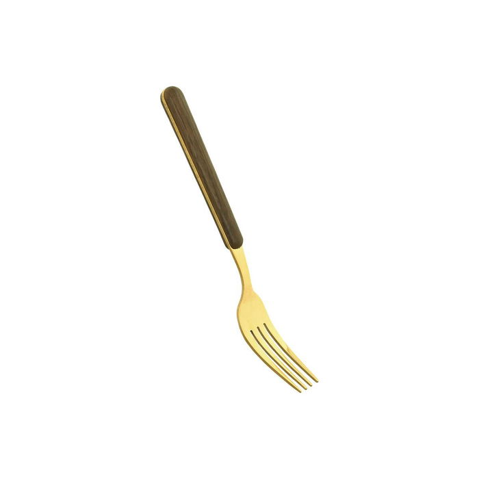 DKD Home Decor Cubertería Set de 20 Piezas Acero Inoxidable ABS Dorado Marrón 7 x 24 x 17 cm