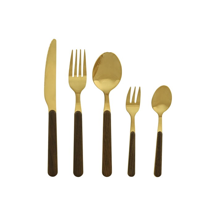DKD Home Decor Set de Cubertería de 20 Piezas Dorado DKD Home Decor Set de Cubertería de 20 Piezas Dorado