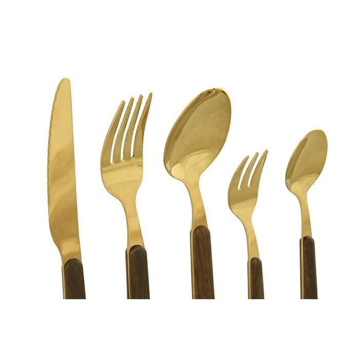 DKD Home Decor Set de Cubertería de 20 Piezas Dorado DKD Home Decor Set de Cubertería de 20 Piezas Dorado