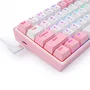 Redragon Fizz Pro K616 Teclado Mecánico Inalámbrico 60% Blanco-Rosa Distribución Polaca Retroiluminación RGB