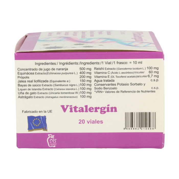 Dis Vitalergin 20 ampollas