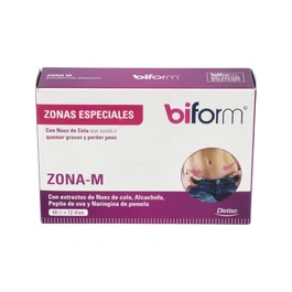 DIETISA Biform Zona M 48 Cápsulas | Complemento Alimenticio para Quemar Grasa y Perder Peso con Fibra de Avena, Nuez de Cola, Alcachofa y Pomelo