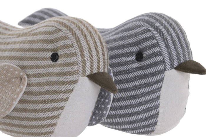 DKD Home Decor Sujetapuertas de Poliéster con Diseño de Pájaro, Pack de 2 DKD Home Decor Sujetapuertas de Poliéster con Diseño de Pájaro, Pack de 2