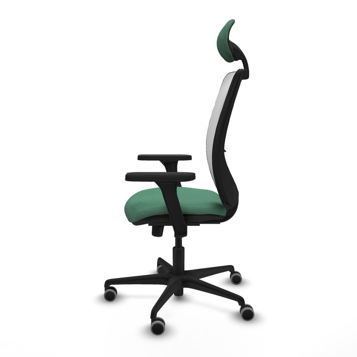 PIQUERAS Y CRESPO Silla de oficina Zulema con mecanismo Sincro, Verde esmeralda y Blanco PIQUERAS Y CRESPO Silla de oficina Zulema con mecanismo Sincro, Verde esmeralda y Blanco