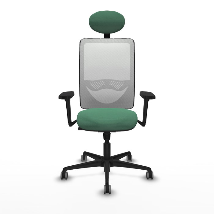 PIQUERAS Y CRESPO Silla de oficina Zulema con mecanismo Sincro, Verde esmeralda y Blanco PIQUERAS Y CRESPO Silla de oficina Zulema con mecanismo Sincro, Verde esmeralda y Blanco