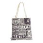 Harry Potter Bolsa Shopping Reutilizable, 36 x 39 cm, Color Gris, para Fans