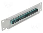 DeLOCK Patchpanel de fibra óptica 10″ 12 puertos SC Simplex aguamarina 1U gris