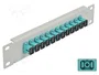 DeLOCK Patchpanel de fibra óptica 10″ 12 puertos SC Simplex aguamarina 1U gris