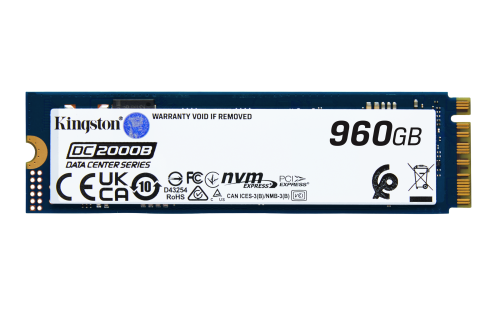 Kingston DC2000B SSD M.2 960 GB PCI Express 4.0 NVMe 3D TLC para Servidor 7000 MB/s Lectura 1300 MB/s Escritura