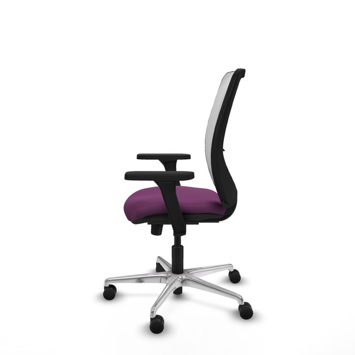 PIQUERAS Y CRESPO Silla de oficina Zulema con mecanismo Sincro, Morado y Blanco