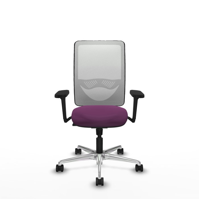 PIQUERAS Y CRESPO Silla de oficina Zulema con mecanismo Sincro, Morado y Blanco