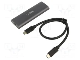 LOGILINK Carcasa de disco M.2 USB 3.2 Gen 2 de aluminio plata