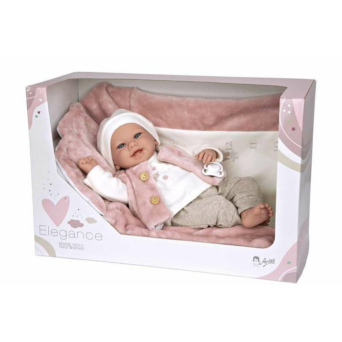 Muñecas Arias Muñeca Elegance Colin 40 cm rosa con manta Muñecas Arias Muñeca Elegance Colin 40 cm rosa con manta