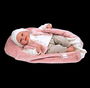 Muñecas Arias Muñeca Elegance 40 cm colin rosa con manta, muñeco de peso, español, para 3+ años