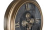 DKD Home Decor Reloj de Pie Metal y Cristal Dorado con Perchero