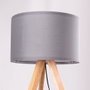 Lámpara de Suelo AYD-1522 Gris/Roble 1xE27 Sin Bombilla [OPV-780SGN2423]