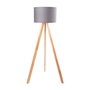 Lámpara de Suelo AYD-1522 Gris/Roble 1xE27 Sin Bombilla [OPV-780SGN2423]