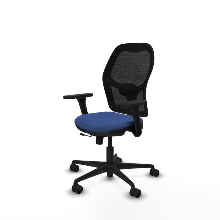 PIQUERAS Y CRESPO Silla de oficina Jorquera con mecanismo Sincro/Traslack, Azul marino y Negro