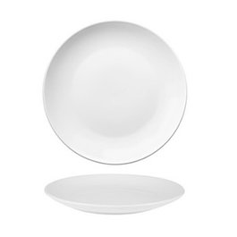 OYV Plato Llano Coupé de Porcelana Blanco, 26 cm de Diámetro (Set de 24)