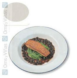 Fuente oval para salpicón 35 cm, vajilla cerámica azul, colección Salpicón Azul (Set de 12)