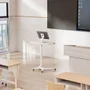 Aisens Soporte de Mesa para Monitor DT27T-445 Eco Inclinable 10-27 Pulgadas, hasta 6.5 kg, Blanco, Compatible con POS y Pantallas Táctiles como Amazon Echo Show 15