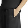 Pantalón Largo Deportivo Adidas Signature Graphic Print Fleece Loose Negro Mujer