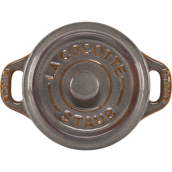 Staub Mini Cocotte Set de 4 piezas, redondo, Cerámica, Gris antiguo Staub Mini Cocotte Set de 4 piezas, redondo, Cerámica, Gris antiguo