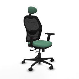 PIQUERAS Y CRESPO Silla de oficina Jorquera Verde esmeralda con mecanismo Sincro/Traslack