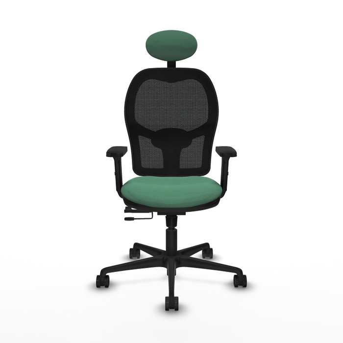 PIQUERAS Y CRESPO Silla de oficina Jorquera Verde esmeralda con mecanismo Sincro/Traslack